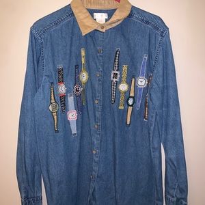 Vintage Bobbie Brooks denim blouse